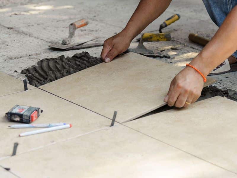 Pose de carrelage